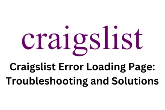 Craigslist Error Loading Page