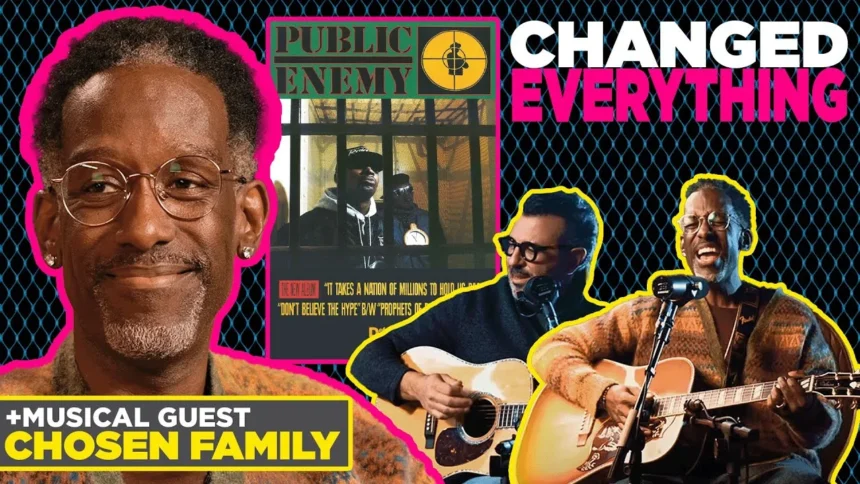 Chosen Family live performance promo with Public Enemy album artwork.