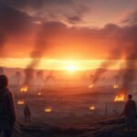 Sunrise Reaping movie dystopian battlefield scene