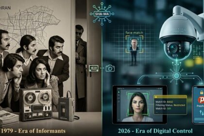 Facial recognition system monitoring protesters as part of surveillance technology in Iran