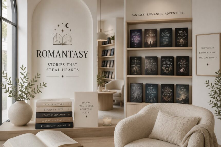 romantasy bookshops becoming reader hubs in 2026 with themed displays and community events